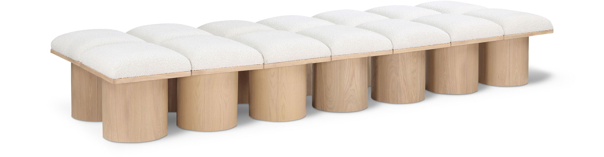 Pavilion - 14 Piece Modular Bench With Natural Base Meridian Furniture