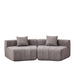 Curved Sectional Sofa With 2 Pillows For Living Room - Gray Home Essentials