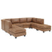 Modular Sectional, Customizable Layout, Removable Cushions - Brown Home Essentials