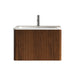 Etna - Striped Bathroom Vanity With Ceramic Sink, Wall Mounted Floating Bathroom Vanity For Modern Bathroom Home Essentials