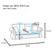 3 Seater Sofa With Pocket Coils And Foam Cushion, Removable Seat Home Essentials
