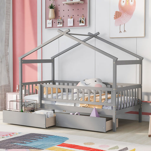 House Bed With 2 Drawers DreamHaus