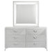 Buckley - 6 Drawer Dresser With Mirror - Gloss White Furniture Max