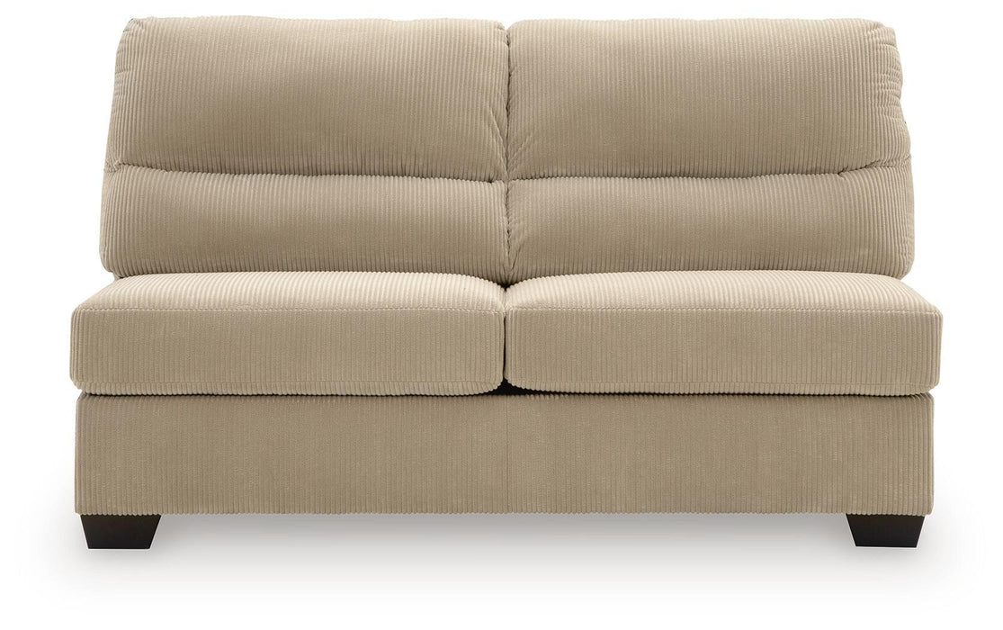 SimpleJoy - Armless Loveseat - Sand Signature Design by Ashley®