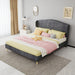 Upholstered Bed, Tufted Headboard, Comfortable Sleep Home Essentials