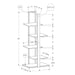 Bookshelf, Bookcase, Etagere, 5 Tie For Office, Contemporary & Modern 8th Street