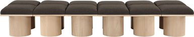 Pavilion - 12 Piece Modular Bench With Natural Base Meridian Furniture
