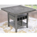 Counter Height Dining Table With Built In Lazy Susan And Storage Shelves Home Essentials
