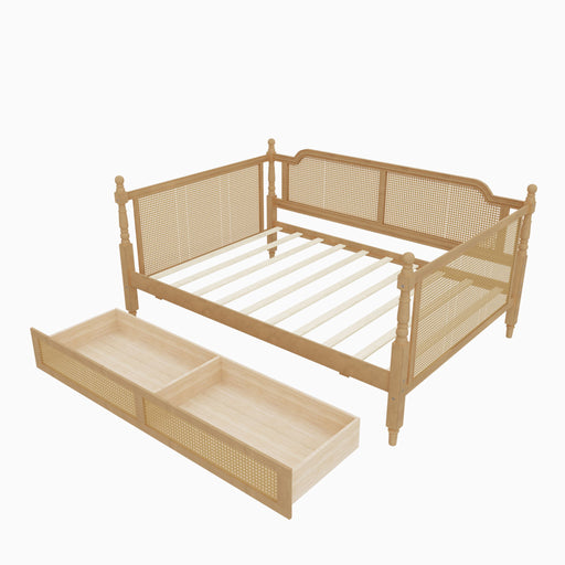 Full Size Daybed With 2 Drawers - Walnut Hearth and Haven