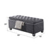 Rebekah - Bench With Storage - Gray Fabric ACME