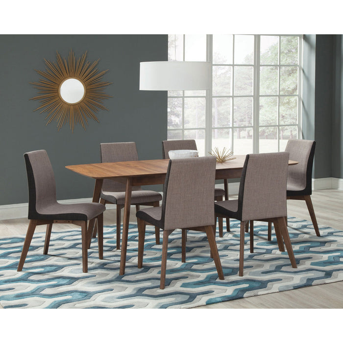 Lana - 7 Piece Dining Set With Butterfly Leaf Table - Natural Walnut