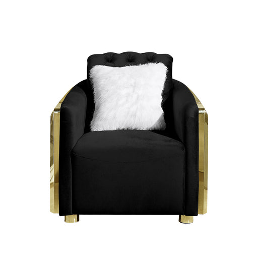 Accent Chair With Button Tufted Diamond Grid & 1 Pillow For Living Room Home Essentials