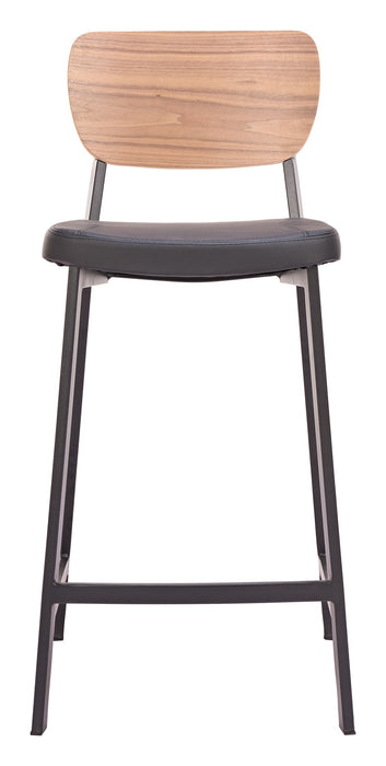 Ardenne - Counter Stool (Set of 2) - Black / Brown Zuo Modern