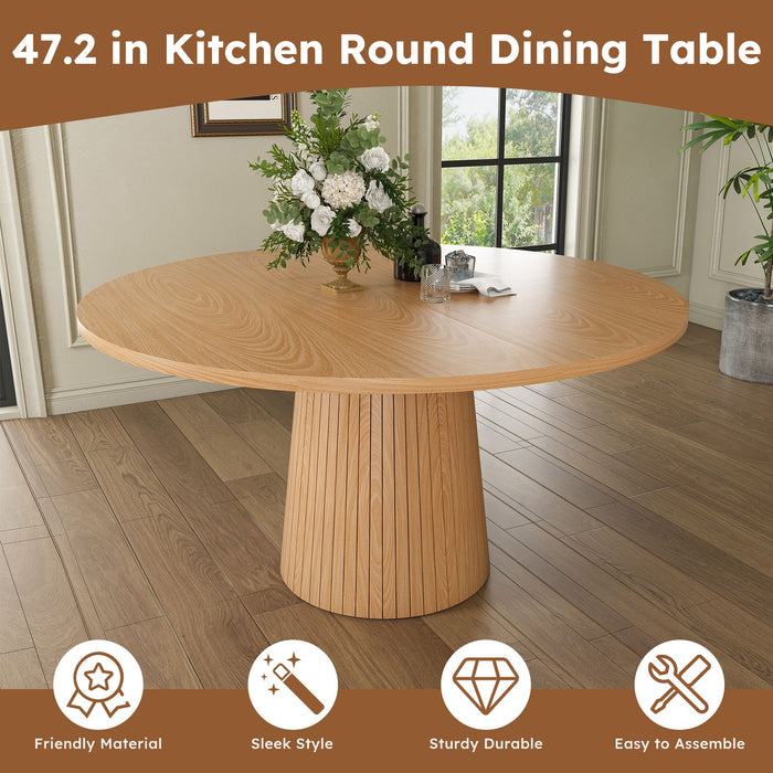 Round Dining Table With Strip Base Home Essentials