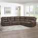 Gaia - 6 Piece P2 Power Sectional - Brown New Classic