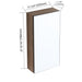 14" Bathroom Mirror Cabinet With Adjustable Shelves, Wall Mounted Medicine Storage Cabinet Frame With Soft Closing Hinges - Imitative Oak Home Essentials