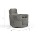 Milan - Swivel Recliner With Manual Footrest - Gray Home Essentials