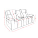 Gary - Power Reclining Loveseat With Cooler In Center Console - Black Global Furniture USA