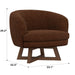 Swivel Accent Chair With Sculptural Base Emerald Home