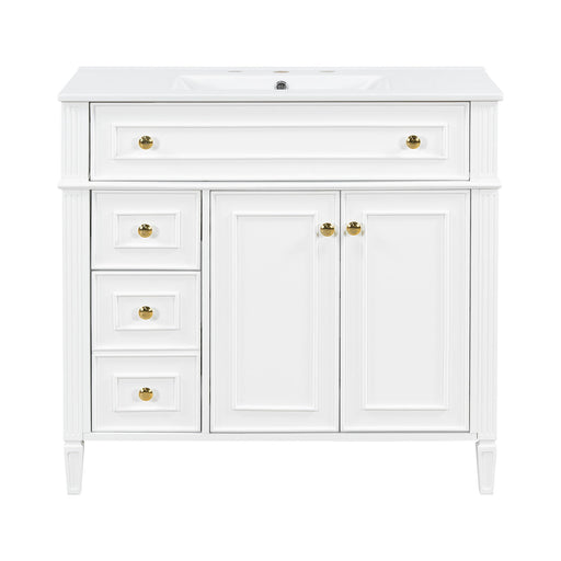 Bathroom Vanity With Sink, 3 Drawers & 2 Soft-Close Doors Hearth and Haven