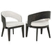 Bangor - Upholstered Dining Arm Chair (Set of 2) - Black / Cream Furniture Max