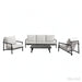 Aurelia - 4 Pieces Set - Carbon Gray / Cream Beige Home Essentials