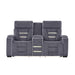 Austin - Console Reclining Loveseat With Storage Arms - Gray Global Furniture USA