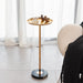Adjustable Pedestal Side Table For Living Room - Gold / Black Home Essentials