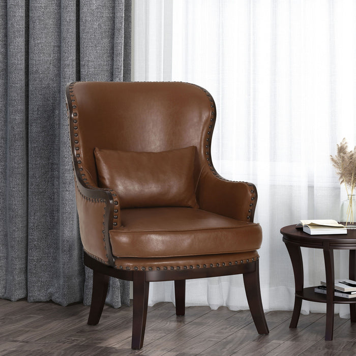Nh-Perfect Home - Accent Chair - Light Brown - Fabric