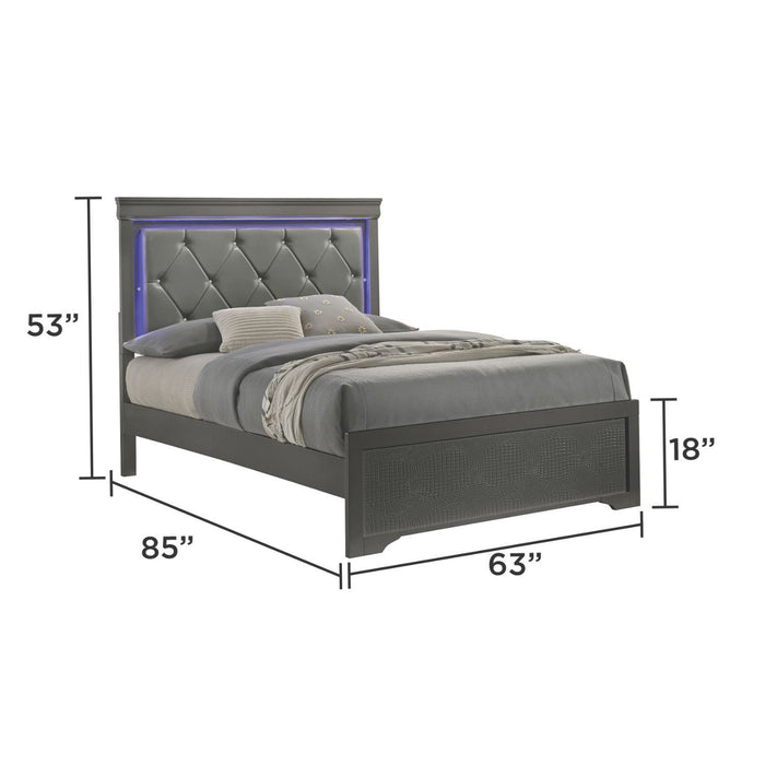 Blaze - Bed With LED Headboard Matrix Furniture Group
