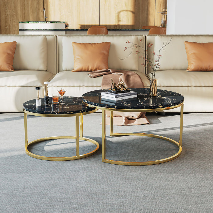 2 Piece Nesting Coffee Table Set For Living Room Home Essentials