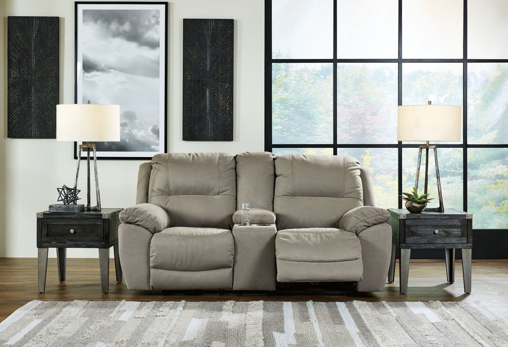 Next-Gen Gaucho - DBL REC PWR Loveseat w/Console - Putty Signature Design by Ashley®