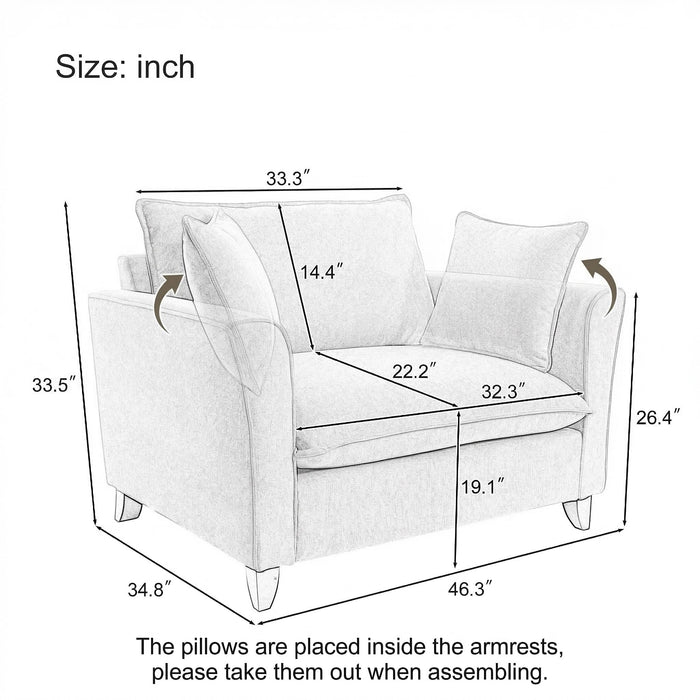 Oversized Armchair Hearth and Haven