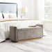 Upholstered Storage Bench With Safety Hinge Home Essentials