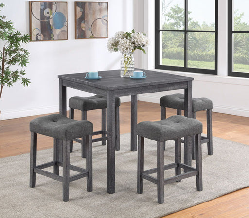 Lucian - Counter Height Pub Table With Tufted Stools Lilola Home