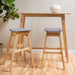 Modern Bar Stool Set With Upholstered Seating Noble House