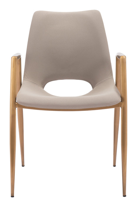Desi - Dining Chair With Gold Legs (Set of 2) Zuo Modern