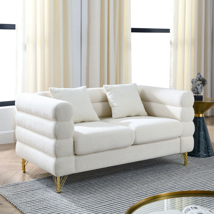Oversized 2 Seater Sectional Sofa With Deep Seating And 2 Pillows Home Essentials