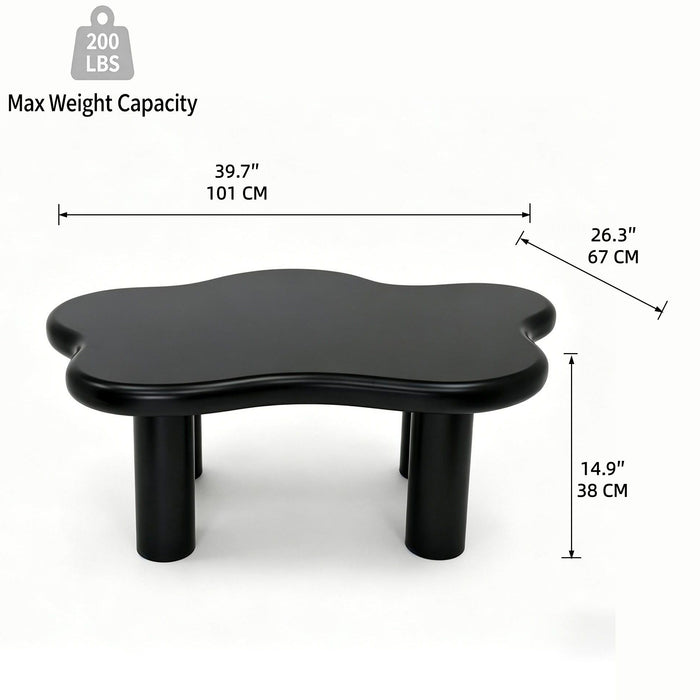 Cloud Shaped Coffee Table With 4 Round Legs Home Essentials