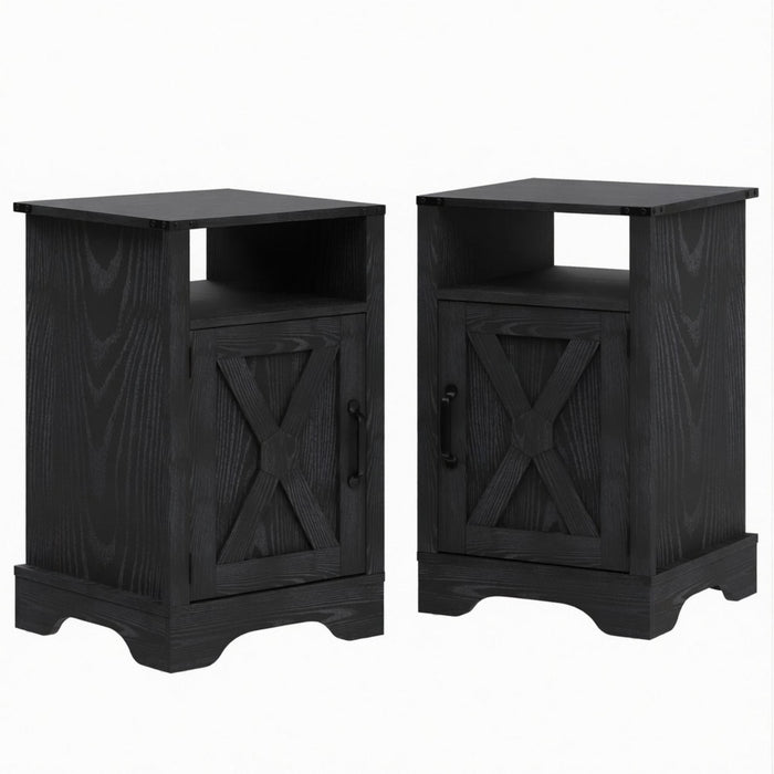 Farmhouse Nightstand, Charging Station & Storage Home Essentials