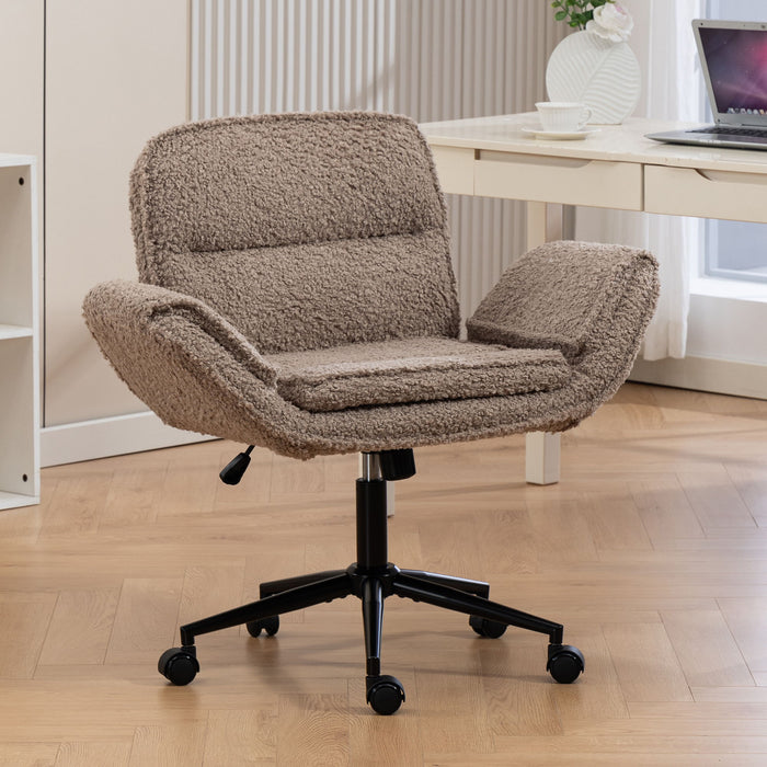 Criss Cross Swivel Desk Chair With Adjustable Armrests & Wheels For Home Office Home Essentials