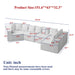 L - Shaped Modular Sofa With Deep Seat And 11 Pillows Home Essentials