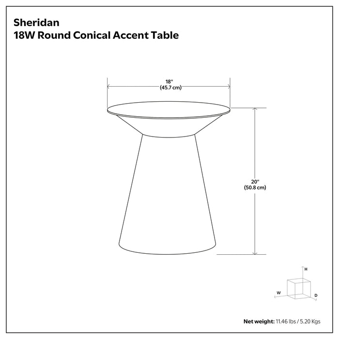 Sheridan - Handcrafted Metal Accent Table Simpli-Home