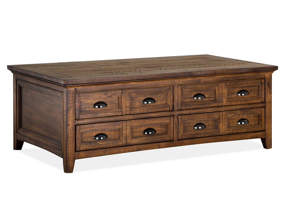 Bay Creek - Lift Top Storage Cocktail Table With Casters - Toasted Nutmeg Magnussen Furniture