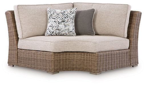 Laguna Heights - Curved Corner Chair With Cushion - Beige Signature Design by Ashley®