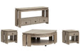 Conrad - Pie Shaped Lift Top Cocktail Table Set Magnussen Furniture