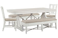 Heron Cove - Extendable Trestle Dining Table Set Magnussen Furniture