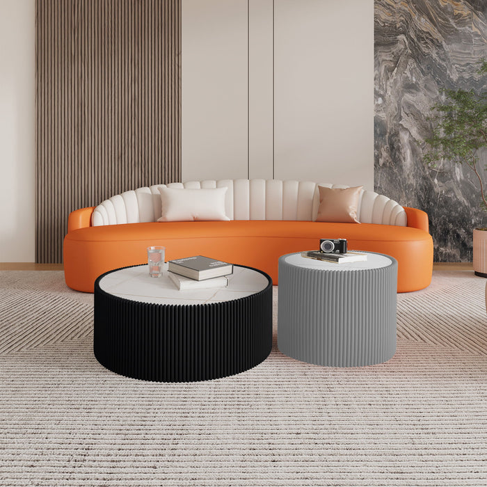 Cylindrical Coffee Table Home Essentials