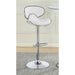 Edenton - Upholstered Adjustable Bar Stool (Set of 2) - White Furniture Max