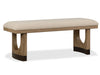 Tristan - Upholstered Backless Bench With U-Shaped Legs - Swiss Coffee Magnussen Furniture